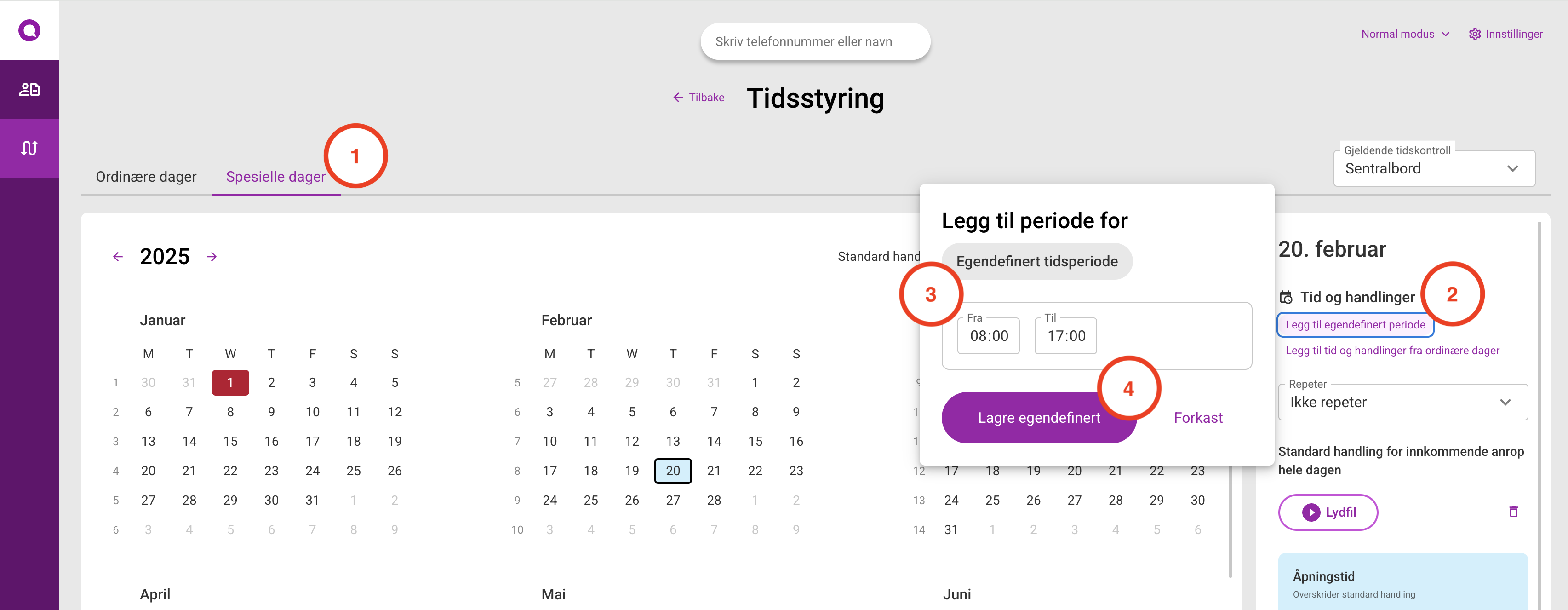 Spesielle dager i tidsstyring