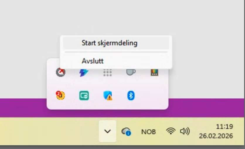 Steg i Omnicus Connect når du ikke er innlogget