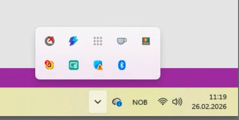 Omnicus Connect uten innlogging (grå sirkel med rødt kryss)
