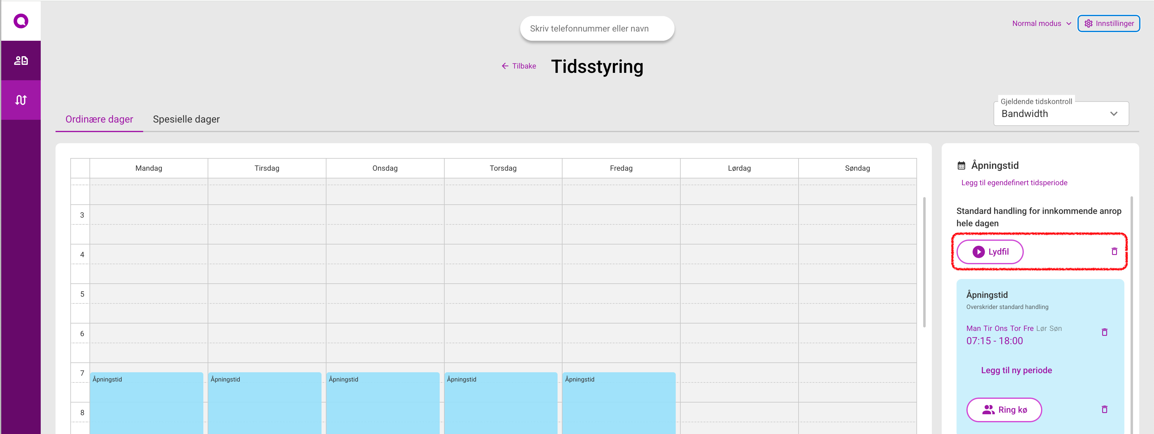 Tidsstyring - Ukevisning